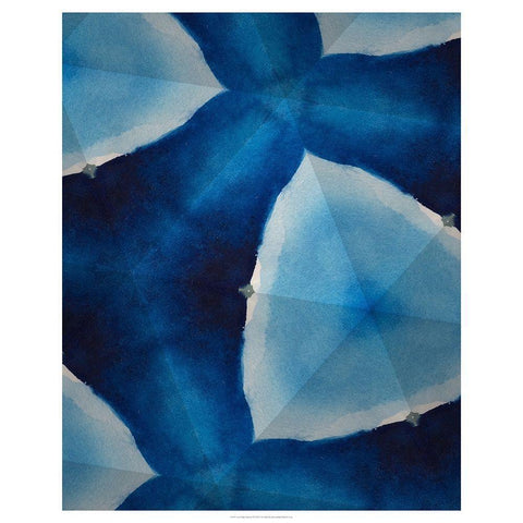 Custom Indigo Daydream VIII (MHF) Gold Ornate Wood Framed Art Print with Double Matting by Stramel, Renee W.