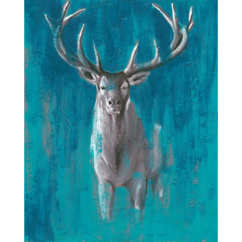 Contemporary Cervidae II Gold Ornate Wood Framed Art Print with Double Matting by Popp, Grace