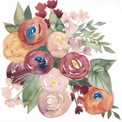 Pirouette Posy II White Modern Wood Framed Art Print by Popp, Grace