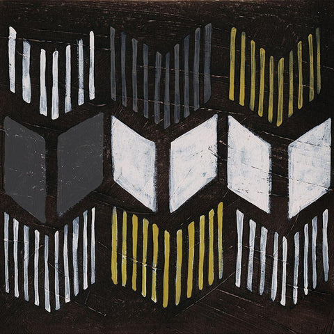 Algorithm III White Modern Wood Framed Art Print with Double Matting by Vess, June Erica