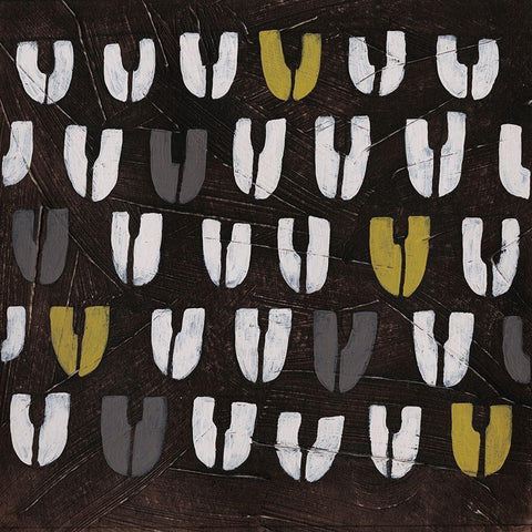 Algorithm V Black Modern Wood Framed Art Print by Vess, June Erica
