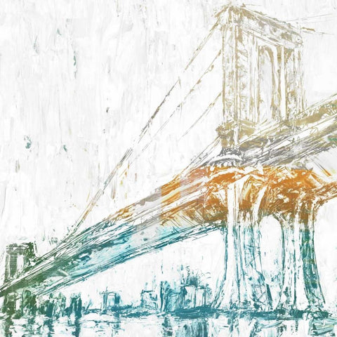 Crossing Over II White Modern Wood Framed Art Print by Studio W