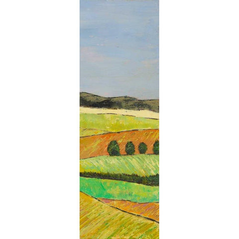 Pastel Hills II Gold Ornate Wood Framed Art Print with Double Matting by Altug, Mehmet