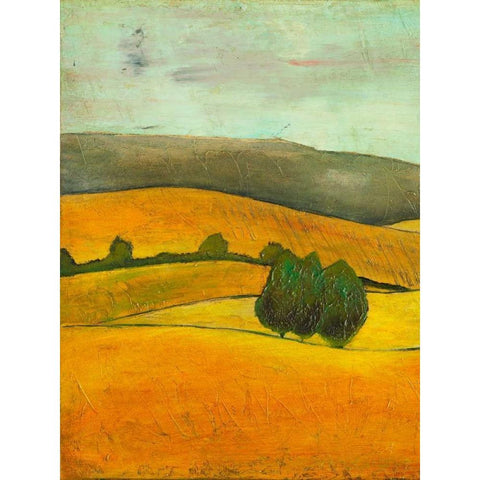Pastel Hills III Black Modern Wood Framed Art Print with Double Matting by Altug, Mehmet