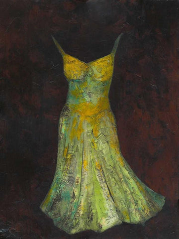 Dancing Dress I White Modern Wood Framed Art Print with Double Matting by Altug, Mehmet