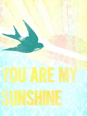 My Only Sunshine I White Modern Wood Framed Art Print with Double Matting by Studio W