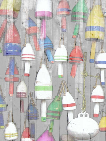 Dockside I White Modern Wood Framed Art Print with Double Matting by Fagalde, Jarman