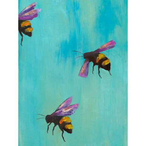 Pollinators III White Modern Wood Framed Art Print by Altug, Mehmet