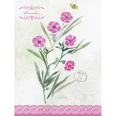 Flower Study on Lace III White Modern Wood Framed Art Print by Della-Piana, Elissa