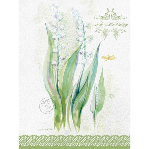 Flower Study on Lace IX Black Modern Wood Framed Art Print with Double Matting by Della-Piana, Elissa