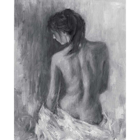 Draped Figure II Gold Ornate Wood Framed Art Print with Double Matting by Harper, Ethan