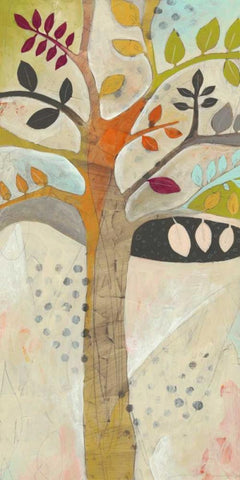 Forest Spectrum I White Modern Wood Framed Art Print with Double Matting by Vess, June Erica