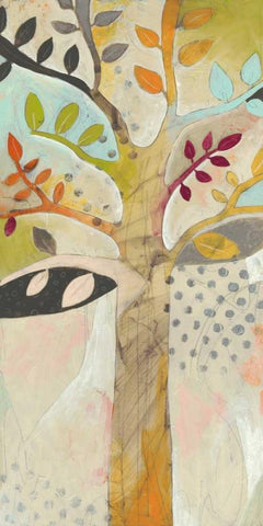 Forest Spectrum II White Modern Wood Framed Art Print with Double Matting by Vess, June Erica