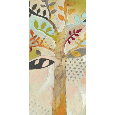 Forest Spectrum II White Modern Wood Framed Art Print by Vess, June Erica