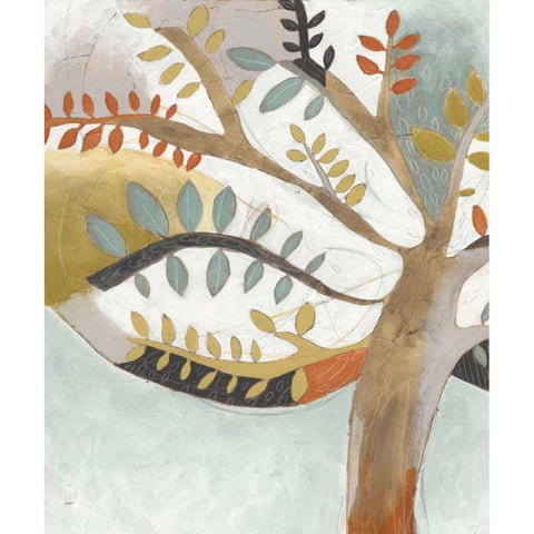 Arbor Whimsy I White Modern Wood Framed Art Print by Vess, June Erica