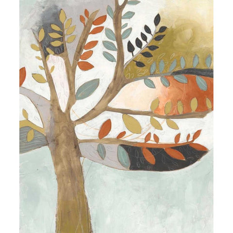 Arbor Whimsy II Gold Ornate Wood Framed Art Print with Double Matting by Vess, June Erica