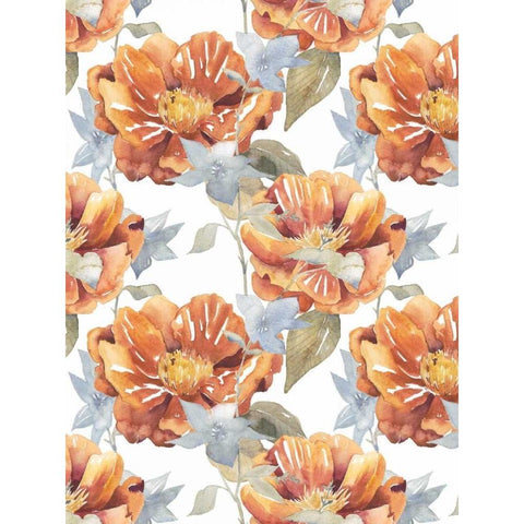 Ebbing Peonies I Black Modern Wood Framed Art Print with Double Matting by Popp, Grace