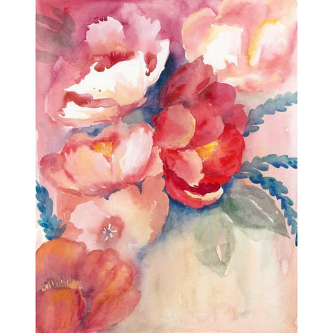 Cerise Tide I Black Modern Wood Framed Art Print by Popp, Grace