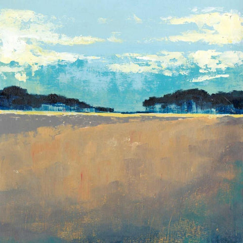 Aureate Seascape I Black Modern Wood Framed Art Print with Double Matting by Popp, Grace