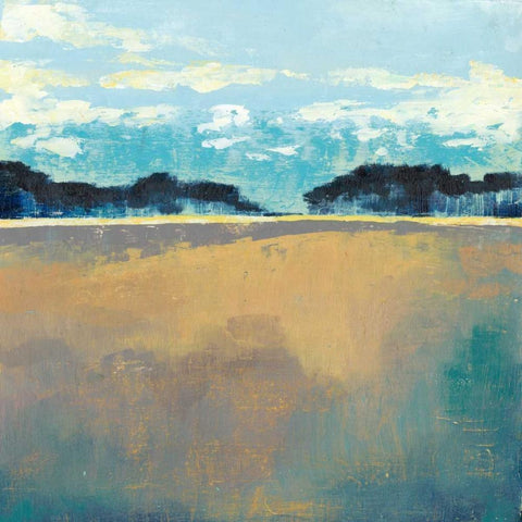 Aureate Seascape II White Modern Wood Framed Art Print by Popp, Grace