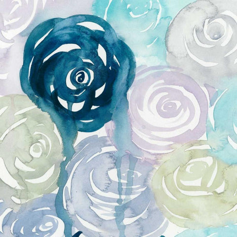 Watercolor Crush III White Modern Wood Framed Art Print with Double Matting by Popp, Grace