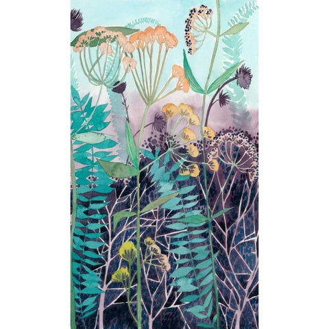 Illuminated Wildflowers II Black Modern Wood Framed Art Print by Popp, Grace