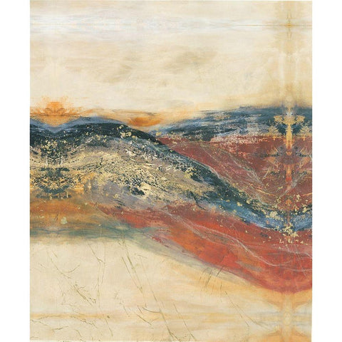 Entwine II Black Modern Wood Framed Art Print with Double Matting by Jasper, Sisa