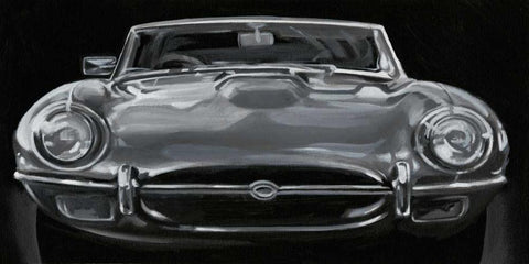 European Sports Car I White Modern Wood Framed Art Print with Double Matting by Harper, Ethan