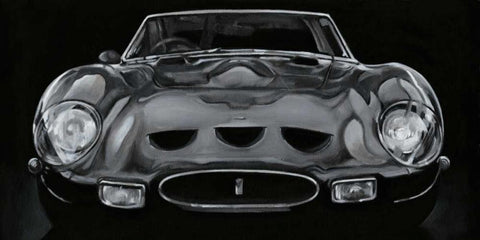 European Sports Car II White Modern Wood Framed Art Print with Double Matting by Harper, Ethan