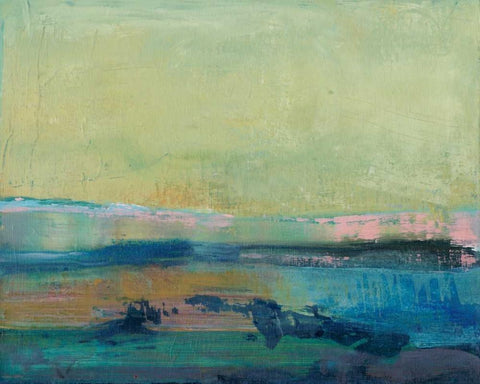 Vintage Landscapes II White Modern Wood Framed Art Print with Double Matting by Fuchs, Jodi