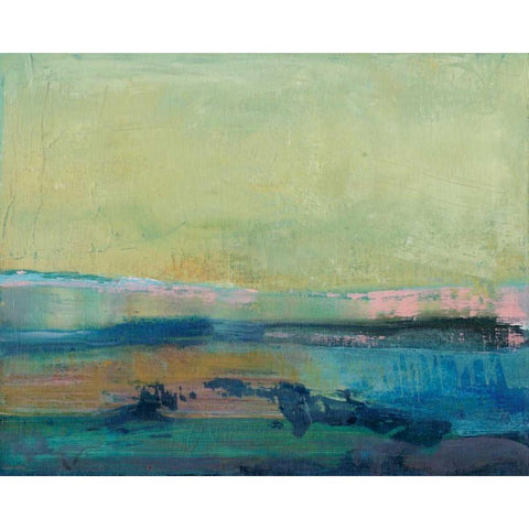 Vintage Landscapes II Black Modern Wood Framed Art Print with Double Matting by Fuchs, Jodi