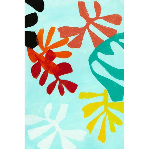 Tropicalia I Black Modern Wood Framed Art Print with Double Matting by Fuchs, Jodi