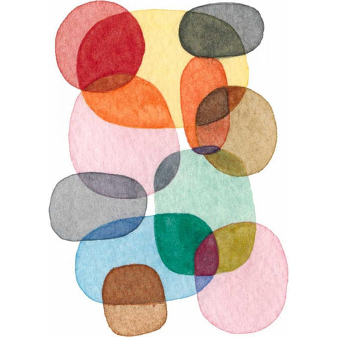 Inked Orbs III White Modern Wood Framed Art Print by Galapon, Nikki