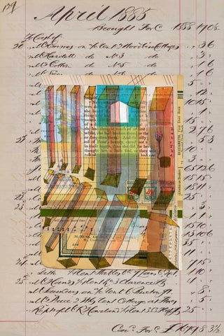 Journal Sketches XIII White Modern Wood Framed Art Print with Double Matting by Galapon, Nikki