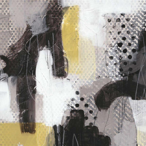 Tonal Gesture I Black Modern Wood Framed Art Print with Double Matting by Vess, June Erica