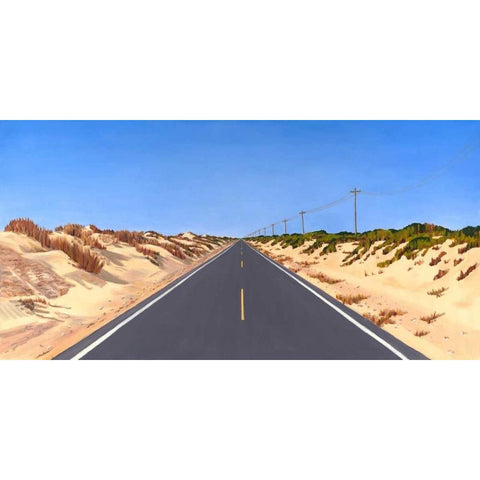 Route 12 White Modern Wood Framed Art Print by Miller, Dianne