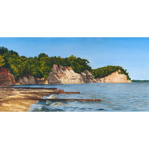 Contrails II White Modern Wood Framed Art Print by Miller, Dianne