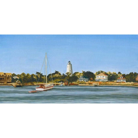 Harbor Coast White Modern Wood Framed Art Print by Miller, Dianne