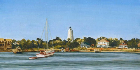 Harbor Coast Black Ornate Wood Framed Art Print with Double Matting by Miller, Dianne