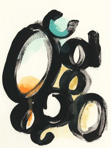Cellular Structure I White Modern Wood Framed Art Print with Double Matting by Vess, June Erica