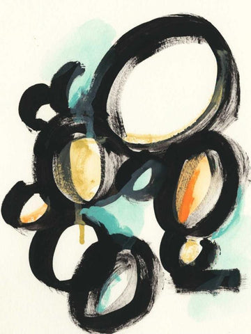 Cellular Structure IV White Modern Wood Framed Art Print with Double Matting by Vess, June Erica