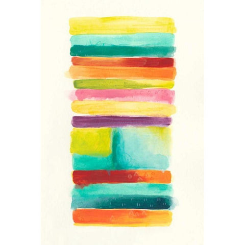 Layer Cake II Black Modern Wood Framed Art Print with Double Matting by Vess, June Erica