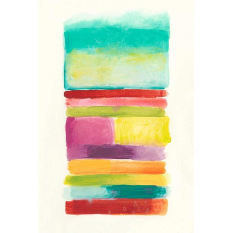 Layer Cake III White Modern Wood Framed Art Print by Vess, June Erica