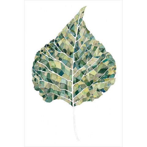 Verdant Details I White Modern Wood Framed Art Print by Popp, Grace