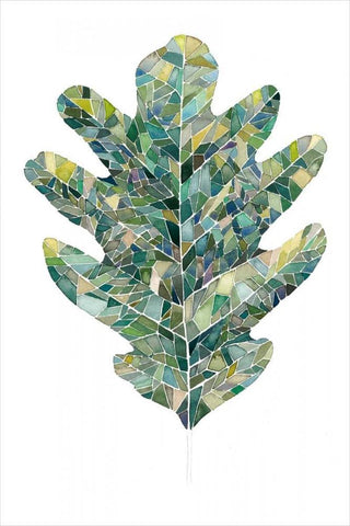 Verdant Details III White Modern Wood Framed Art Print with Double Matting by Popp, Grace