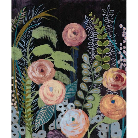 Diverging Blooms II White Modern Wood Framed Art Print by Popp, Grace