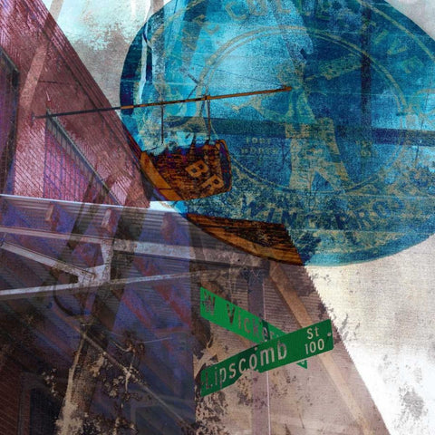 Vickery Bars - Ft. Worth Black Modern Wood Framed Art Print by Jasper, Sisa