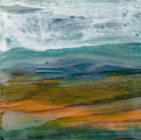 Misty Mountain I White Modern Wood Framed Art Print with Double Matting by Ludwig, Alicia