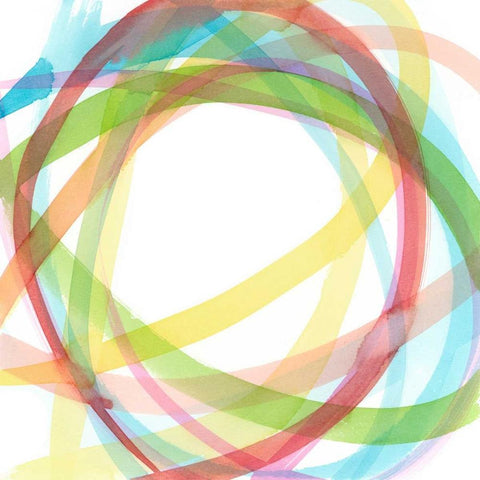 Full Color II White Modern Wood Framed Art Print with Double Matting by Meagher, Megan