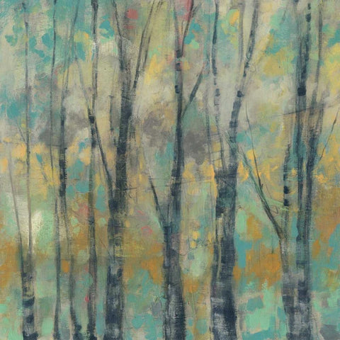 Pastel Arbor I Black Modern Wood Framed Art Print by Goldberger, Jennifer